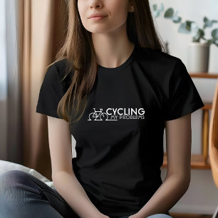 Retro fiets Meisje Ironie zwart wit Tri-Blend Shirt