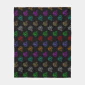 Retro fiets patroon fleece deken (Voorkant)