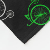 Retro fiets patroon fleece deken (Hoek)