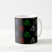 Retro fiets patroon koffiemok (Voorkant rechts)