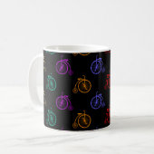 Retro fiets patroon koffiemok (Voorkant links)