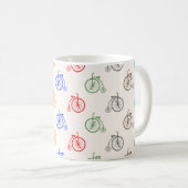 Retro fiets patroon koffiemok (Voorkant rechts)