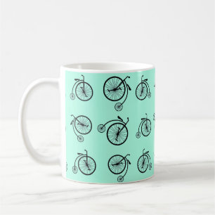 Retro fiets patroon koffiemok