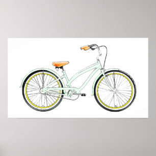 retro fiets poster