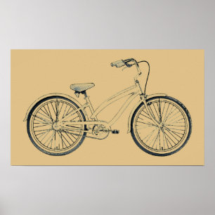 retro fiets poster