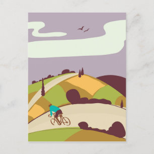 Retro Fiets Poster Briefkaart
