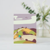 Retro Fiets Poster Briefkaart (Staand voorkant)