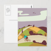 Retro Fiets Poster Briefkaart (Voorkant / Achterkant)