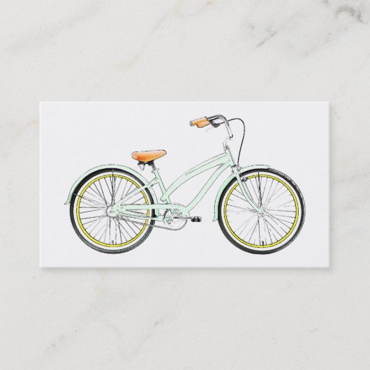 retro fiets visitekaartje (Voorkant)