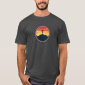 Retro fiets zonsondergang t-shirt (Voorkant)