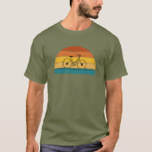 Retro fiets zonsondergang T-Shirt (Voorkant)