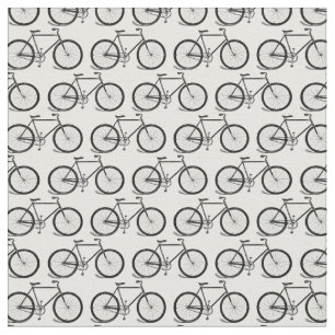 Retro Fietsen Stof Patroon met CUSTOM BG KLEUR