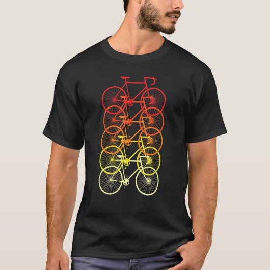 Retro Fietsers Fietsers T-shirt (Voorkant)
