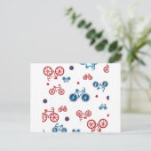 Retro  fietsontwerp briefkaart (Staand voorkant)