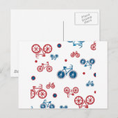 Retro  fietsontwerp briefkaart (Voorkant / Achterkant)