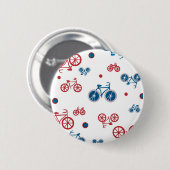 Retro  fietsontwerp ronde button 5,7 cm (Voorkant /achterkant)
