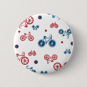Retro  fietsontwerp ronde button 5,7 cm