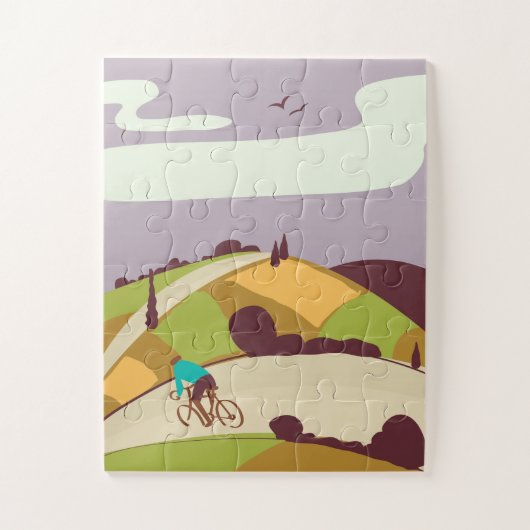 Retro Fietsposter Legpuzzel (Verticaal)