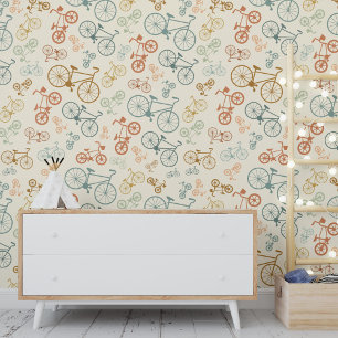 Retro  fietstextuur Hipster Achtergrond Behang