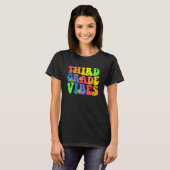 Retro Fifth 3rd grade vibes back to school teacher T-shirt (Voorkant volledig)