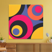 Retro Fifties Abstract Kunstschildpad Canvas Afdruk (Insitu (Woonkamer))