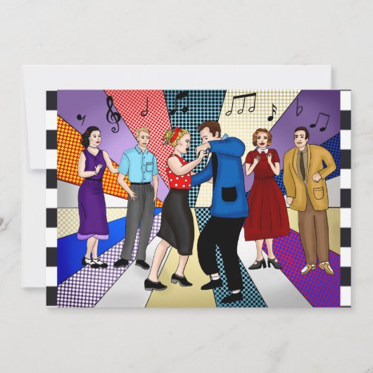 Retro Fifties die geacht worden van de vorige dag Kaart (Voorkant)