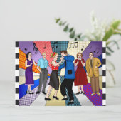 Retro Fifties die geacht worden van de vorige dag Kaart (Staand voorkant)