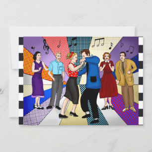 Retro Fifties die geacht worden van de vorige dag Kaart