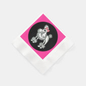 Retro Fifties French Poodle Party Napkins Servet (Hoek)