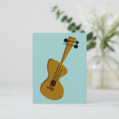 Retro Fifties Guitar Briefkaart (Staand voorkant)
