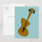 Retro Fifties Guitar Briefkaart (Voorkant / Achterkant)