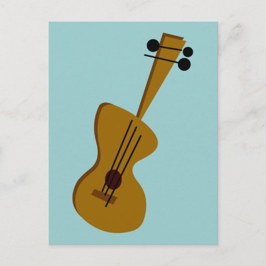 Retro Fifties Guitar Briefkaart (Voorkant)