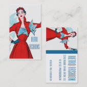 Retro Fifties HIgh Fahion Visitekaartje (Voorkant / Achterkant)