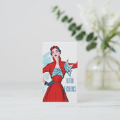 Retro Fifties HIgh Fahion Visitekaartje (Staand voorkant)