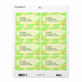 Retro Fifties Lemon Limoen Boomerang Vibes Etiket (Full Sheet)