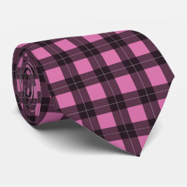 Retro Fifties Roze Plaid Patroon Rockabilly Stropdas