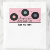 Retro Fifties sock hopparty aanpasbare sticker (Tas)