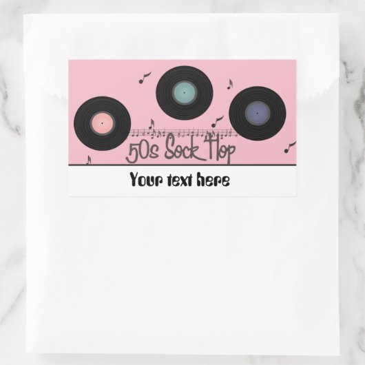 Retro Fifties sock hopparty aanpasbare sticker (Tas)
