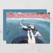 Retro Fifties Swimming Pool Party Swimsuit Kaart (Voorkant / Achterkant)