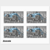 Retro Fifties verlaten Automobiel Antiek Rechthoekige Sticker (Vel)