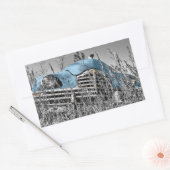 Retro Fifties verlaten Automobiel Antiek Rechthoekige Sticker (Envelop)