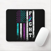 Retro Fight Suicide Prevention Awareness Us Flag  Muismat (Met muis)