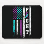 Retro Fight Suicide Prevention Awareness Us Flag  Muismat (Voorkant)