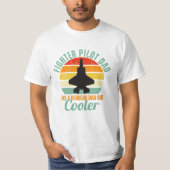 Retro Fighter Piloot Dad F-35 T-shirt (Voorkant)