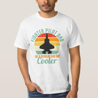 Retro Fighter Piloot Dad F-35 T-shirt