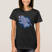 Retro fighter shuttle space aliens t-shirt (Voorkant)