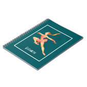 Retro Figure Skater In A Pink Outfit Personalized Notitieboek (Linkerzijde)
