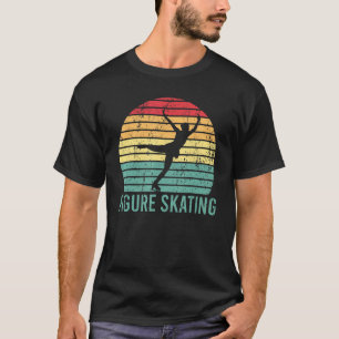 Retro Figuur Skater Winter Ice Ska T-shirt