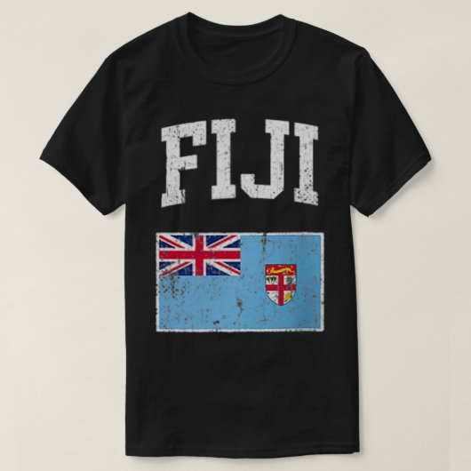 Retro Fiji Flag  Fijian Fijian T-shirt (Design voorkant)