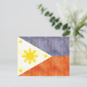 Retro Filippijnse vlag Briefkaart (Staand voorkant)